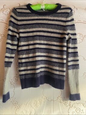 Bela NYC 100% Cashmere Striped Sweater XS